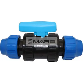 Instalatérský materiál Plimex Kohout kulový svěrný plastový na PE trubky 50 mm, 40VSR16G050