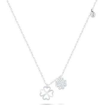 Řetízek biju Řetízek z chirurgické oceli+přívěsek, čtyřlístky se zirkony 3001319
