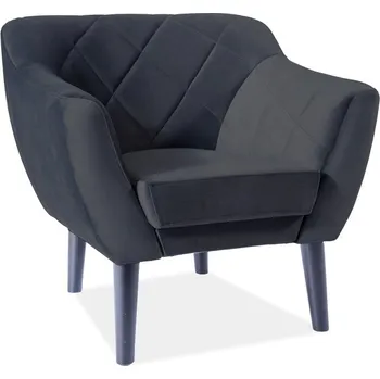 Křeslo Křeslo klubové černé KARO VELVET 1