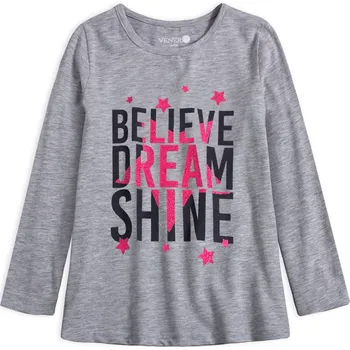 Dívčí tričko Dívčí tunika VENERE BELIEVE šedá Velikost: 104