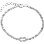 Silvego Stříbrný dvojitý náramek s uzlem TTTB66L4 + 2 měsíce na vrácení zboží