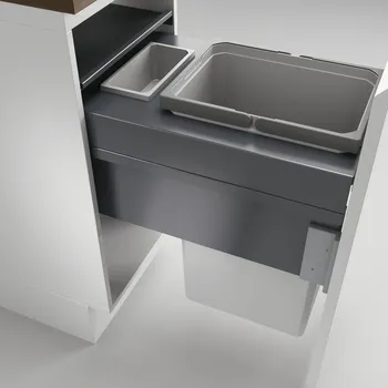 Odpadkový koš Cox Clan® 580/400-2, Abfallsammler für Frontauszüge, hellgrau, H 580 mm