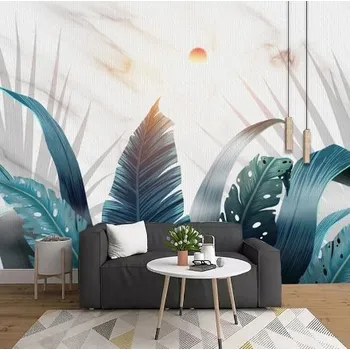 Fototapeta Solution Media 3D tapeta - Malované tropické listy MU3861 6 - Samolepící tapeta - 380-450g/m2