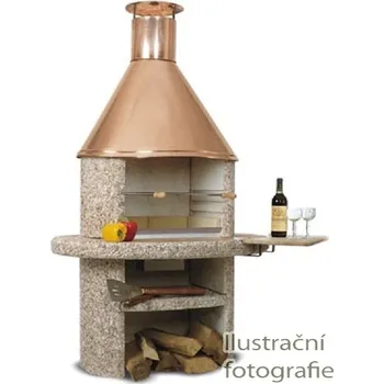 Zahradní krb NORMAN ARCUS - střecha z nerez. plechu