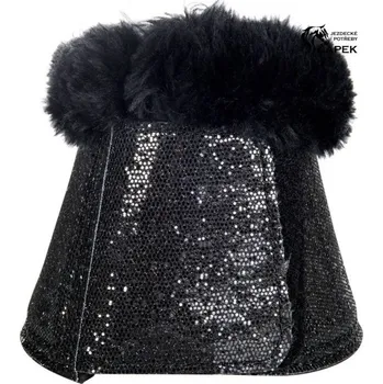 Koňské kamaše Zvony HKM -GLITTER- - Černá - S