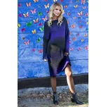 Glara Vlněné dvoubarevné pletené šaty 702878