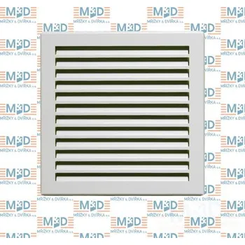 Větrací mřížka Lamelová mřížka 250x250 mm bílá/hnědá (250*250 mm bílá/hnědá lamelová mřížka)