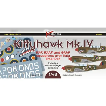 Plastikový model 1/48 Kittyhawk Mk.IV over Italy, 1944-45 (6x camo)