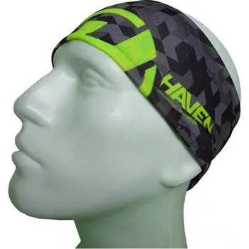 Cyklistické oblečení Čelenka HAVEN WIDE černo/zelená S/M