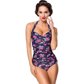 Dámské plavky Glara Dámské zeštíhlující retro plavky vcelku 706371 fialová S