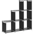 regál SONGMICS LSN63H 6 kostek kov černý