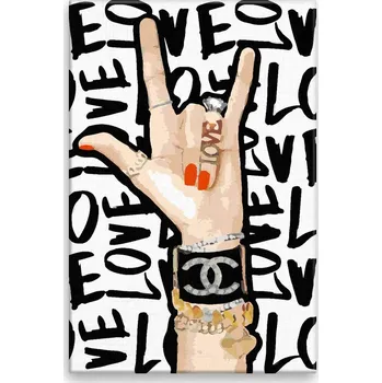 Dětské zboží Malování podle čísel - LOVE - 40x60 cm, bez dřevěného rámu - CZ výroba