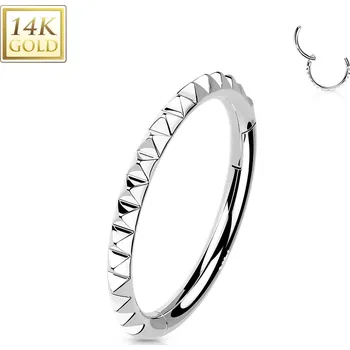 Piercing Šperky4U Zlatý piercing - segment kruh, Au 585/1000 - ZL01232-WG-1210