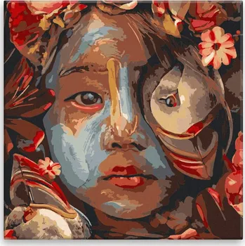 Malování podle čísel - Tajemné dítě - 40x40 cm, bez dřevěného rámu - CZ výroba