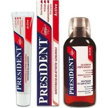 Ústní voda PresiDENT Active Sada 3v1