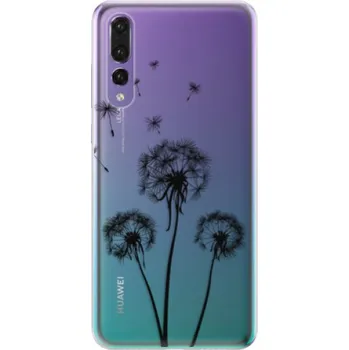 Pouzdro na mobilní telefon Odolné silikonové pouzdro iSaprio - Three Dandelions - black - Huawei P20 Pro