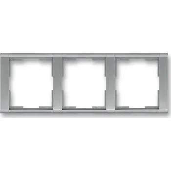 Elektrická zásuvka Rámeček trojnásobný vodorovný ABB Time 3901F-A00130 36 ocelová