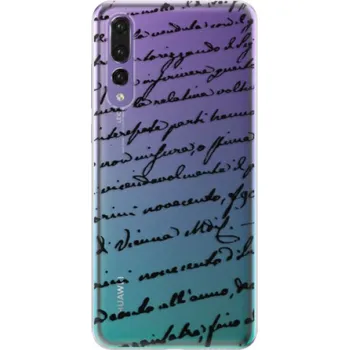 Pouzdro na mobilní telefon Odolné silikonové pouzdro iSaprio - Handwriting 01 - black - Huawei P20 Pro
