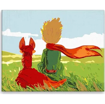 Malování podle čísel - Malý princ - 50x40 cm, bez dřevěného rámu - CZ výroba