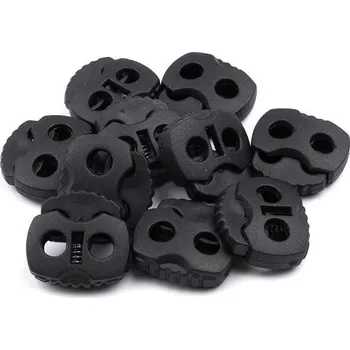 Brzdičky s dvěmi dírkami 20x20 mm, barva 1 černá