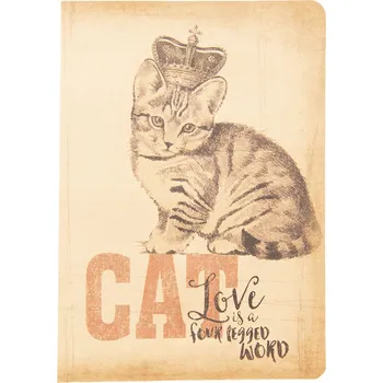 Zápisník Zápisníček Cat s korunkou - 13*19*1 cm