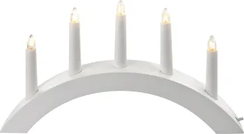 Vánoční svícen EMOS ZY2217 5 LED teplá bílá 28 cm