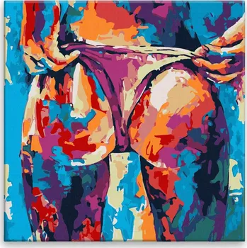 Dětské zboží Malování podle čísel - Ženské pozadí - 40x40 cm, bez dřevěného rámu - CZ výroba