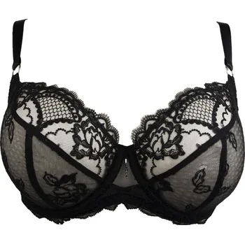 Podprsenka Lise Charmel - Sublime en dentelle podprsenka tulipánová nevyztužená noir 80E ACH2813