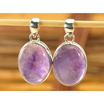 Přívěsek Ametyst přívěsek ovál Ag 925/1000