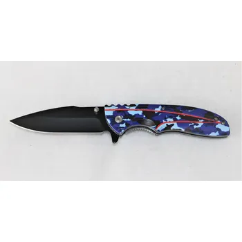 P.R.C. Kapesní zavírací nůž s klipem - modré camo