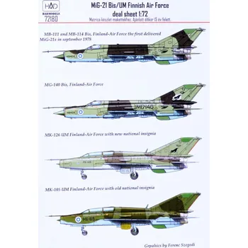 Plastikový model 1/72 Decals MiG-21 Bis/UM Finnish Air Force