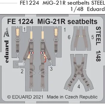 Plastikový model Eduard 1/48 MiG-21R seatbelts STEEL (EDUARD)