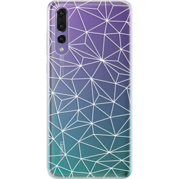 Pouzdro na mobilní telefon Odolné silikonové pouzdro iSaprio - Abstract Triangles 03 - white - Huawei P20 Pro