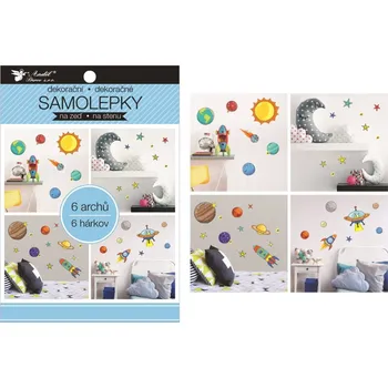 Samolepící dekorace Samolepky pokoj. v bloku vesmír 16 x 23 cm 6 listů / 15057 Přerov