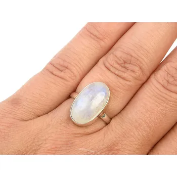 Prsten Prsten s měsíčním kamenem ovál (cca 17 x 10mm) Ag 925/1000
