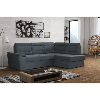 Sedací souprava Rozkládací rohová sedačka MINNOS šedá