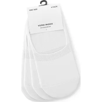 Dámské ponožky NÍZKÉ PONOŽKY BÍLÉ 4 páry Vero Moda