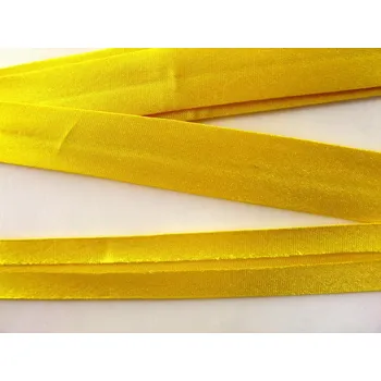 Saténový šikmý proužek - šíře 1,5 cm žlutá 3