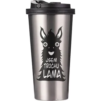 Cestovní nerezový hrnek s potiskem Jsem trochu lama - hrnek