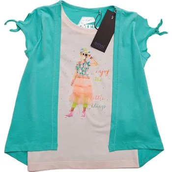 Dívčí tričko Emoi zelené tričko s krátkým rukávem Velikost: 116