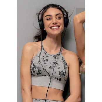 Souprava dámského spodního prádla Podprsenka bez kostic ANTIGEL (ELH6229-10), Barva šedá, Velikost S