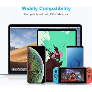 Datový kabel Přepojka / redukce napájení pro Apple MacBook - USB-C samec / Magsafe 1 / 2 samice - bílá