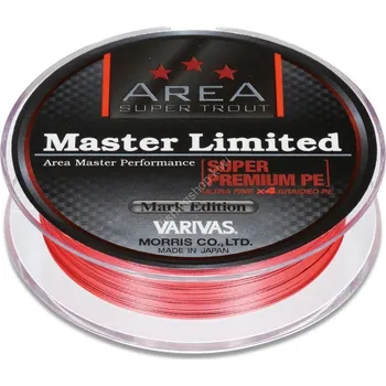 Rybářská šňůra Pletená šňůra Varivas Trout Area Master Limited 4X PE 0,15 - 0,082mm, 2kg Oranžová 75m