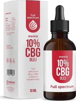 Přírodní produkt Mentis CBG Full Spectrum olej 10 % 10 ml