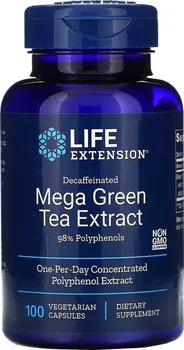 Přírodní produkt Life Extension Decaffeinated Mega Green Tea Extract 100 cps.