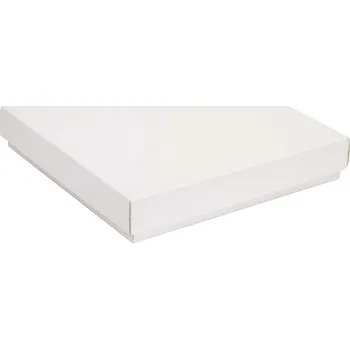 Dárková krabice s víkem 300x300x50/40 mm, bílá