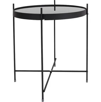 Toaletní stolek Černý skleněný odkládací stolek ZUIVER CUPID 43 cm