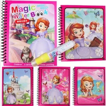 Dřevěná hračka Čína Montessori Magic Book vybarvovací knížka Varianta: Princezna Sofie