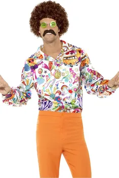 Karnevalový kostým Smiffys Pánská pestrobarevná košile 60. léta
