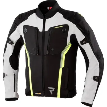 Moto bunda Textilní bunda REBELHORN BORG (černá, světle šedá, žlutá), vel. S